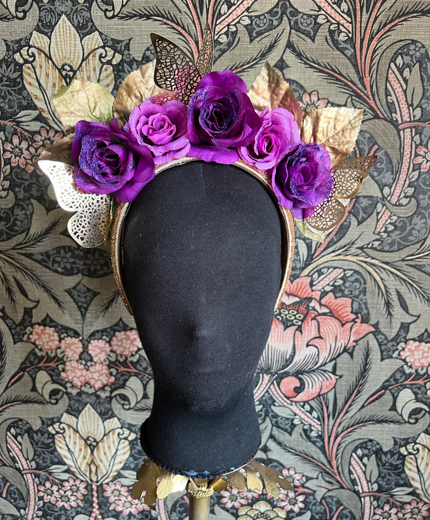 Rosa butterfly headband